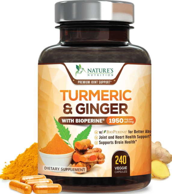 Turmeric Curcumin with BioPerine & Ginger 1950mg - Black Pepper Extract